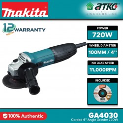 Makita GA4030 Angle Grinder 4" 100MM 720W