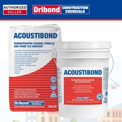 Dribond Acoustibond C2S2 Water-Resistant, Soundproofing Ceramic, Porcelain & Stone Tile Adhesive 2 x 12.5KG (Powder) + 20L (Liquid) 