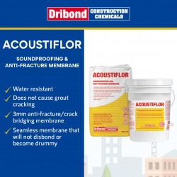 Dribond Acoustiflor Soundproofing & Anti-Fracture Membrane 2 x 10KG (Powder) + 20L (Liquid)