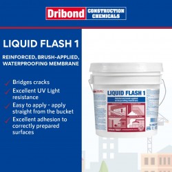 Dribond Liquid Flash 1 Microfibre Reinforced Waterproofing Membrane 15L (Liquid)