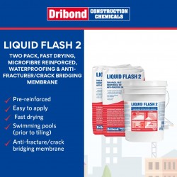 Dribond Liquid Flash 2 Two-Pack, Fast Drying, Microfibre Reinforced, Waterproofing Membrane 10KG x 2 (20KG)