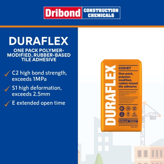 Dribond Duraflex A One Pack Rubber Modified Ceramic Tile Adhesive 20KG