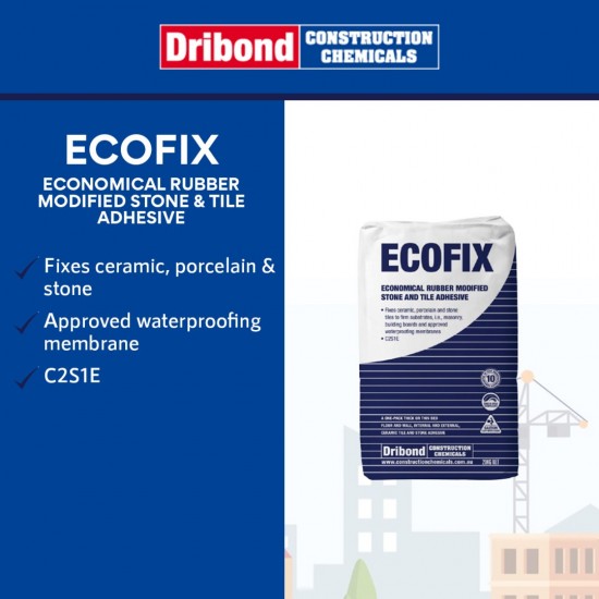 Dribond Ecofix Economical Rubber Modified Stone & Tile Adhesive 20KG