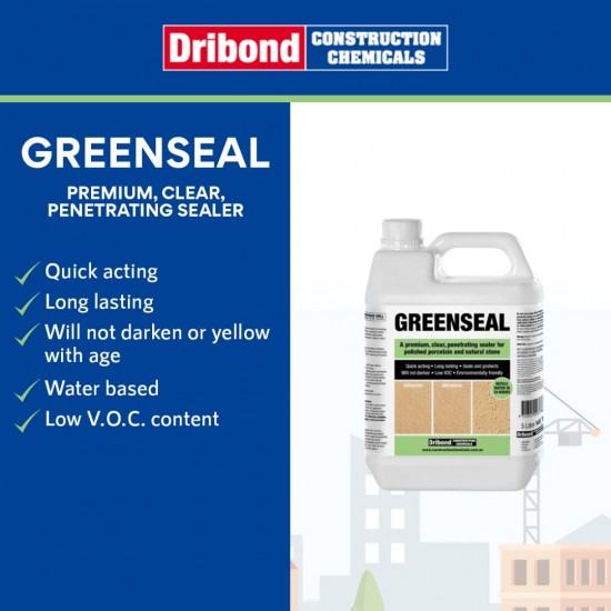 Dribond Greenseal Premium Clear Penetrating Sealer For Polished Porcelain & Natural Stone 1L