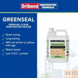 Dribond Greenseal Premium Clear Penetrating Sealer For Polished Porcelain & Natural Stone 5L