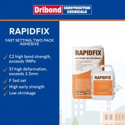 Dribond Rapidfix Fast Setting,Two-Pack, Adhesive For Moisture Sensitive Stone 20KG (White)