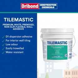 Dribond Tilemastic Premium White Premixed Non-Slip Flexible Wall Adhesive 1L