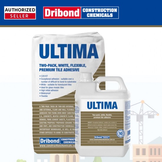 Dribond Ultima Two-Pack, White, Flexible, Premium Tile Adhesive 5L
