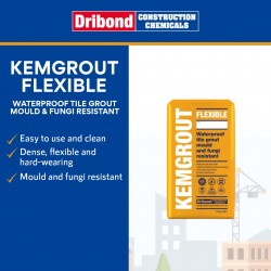 Dribond Kemgrout Flexible Waterproof Tile Grout Mould & Fungi Resistant 2KG