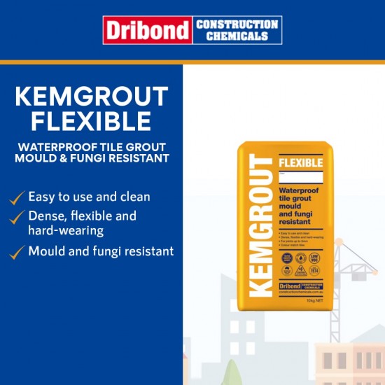 Dribond Kemgrout Flexible Waterproof Tile Grout Mould & Fungi Resistant 2KG