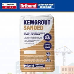 Dribond Kemgrout Sanded Fine-Finish Waterproof Tile Grout Chemical & Acid Resistant 20KG