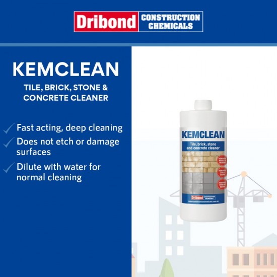 Dribond Kemclean Tile, Brick, Stone & Concrete Cleaner 1L