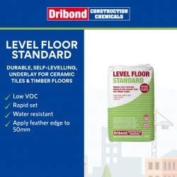 Dribond Level Floor Standard Durable Self Levelling Underlay For Ceramic Tiles & Timber Floors 20KG