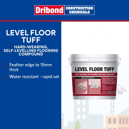 Dribond Level Floor Tuff Hard-Wearing, Self-Levelling Flooring Compound 20KG