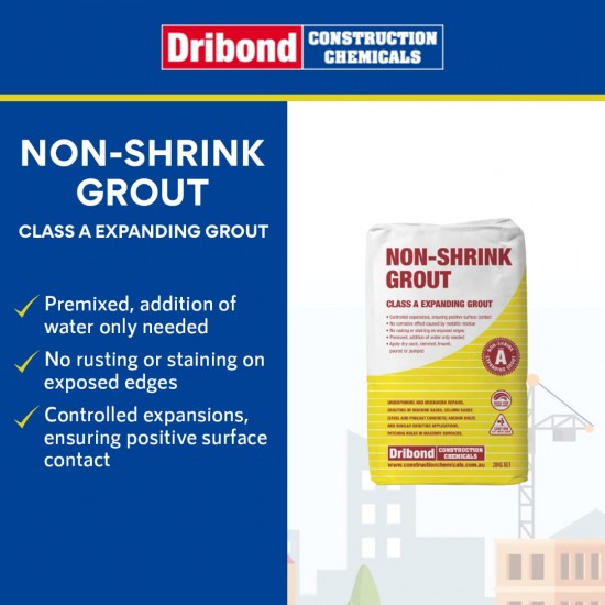 Dribond Non-Shrink Grout Class A Expanding Grout 20KG