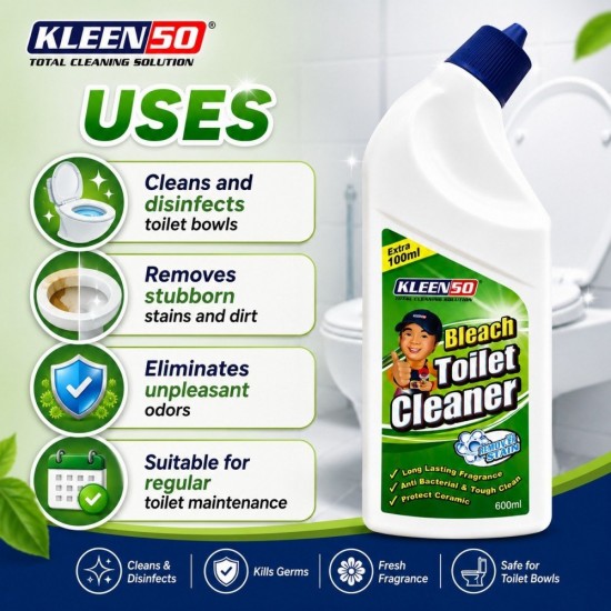 Kleenso Bleach Toilet Bowl Cleaner 600ML