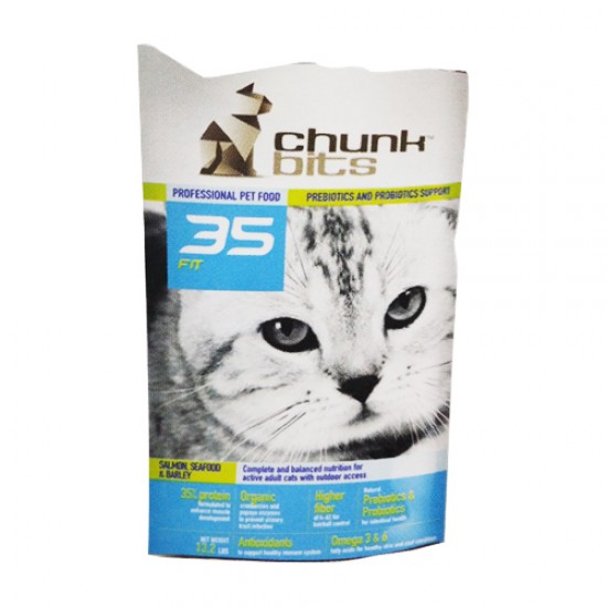 Chunkbits Fit 35 Seafood, Salmon & Barley Cat Food 15KG Chunkbits Fit 35 Seafood, Salmon & Barley Cat Food 15KG