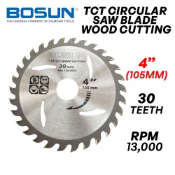 Bosun TCT Circular Saw Blade Wood Cutting Disc 4" 105MM (D) x 30T x 3MM (T) x 20MM (BD)