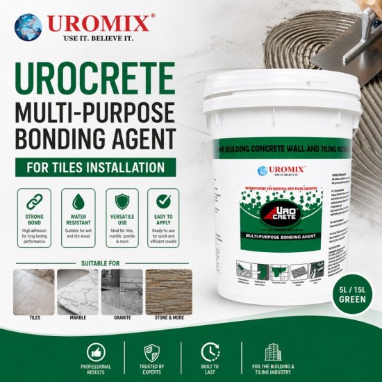 Uromix Urocrete Multi Purpose Bonding Agent For Tiles Installation 5L/15L - Green