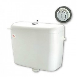PVC Low Level 1101 Push Button Cistern 9L (WHITE)