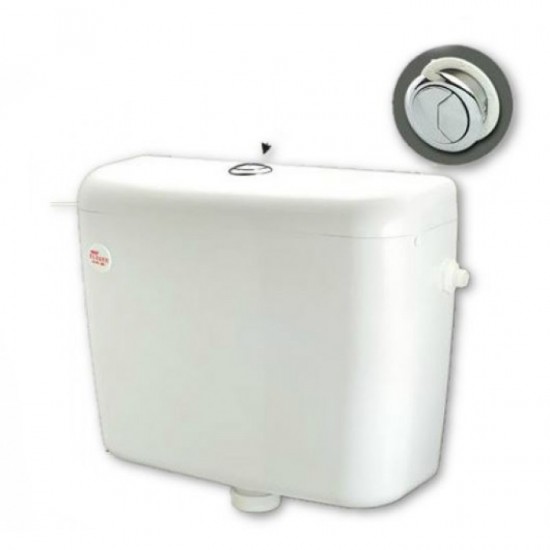 PVC Low Level 1101 Push Button Cistern 9L (WHITE) PVC Low Level 1101 Push Button Cistern 9L (WHITE)