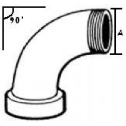 Glazed Straight Pipe Bend 90D 4" (100mm)