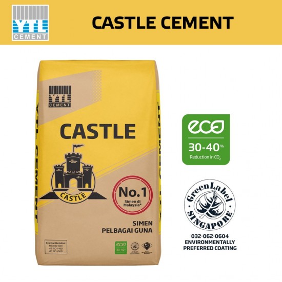 YTL Castle Portland Composite Cement (PCC) 50KG 