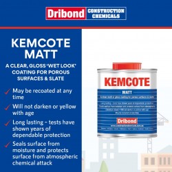 Dribond Kemcote Matt Clear Matt Coating For Porous Surfaces & Slate 4L