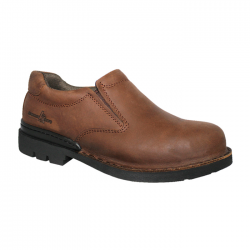 Hammer King #13001 Men's Genuine Leather Slip-On Safety Shoes - Brown