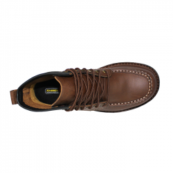 Hammer King #13007 Men's Genuine Leather Lace-Up Safety Shoe - Brown