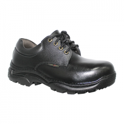 Hammer King #13008 Men's Genuine Leather Lace-Up Safety Shoe (Black)