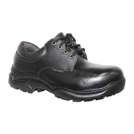 Hammer King #13008 Men's Genuine Leather Lace-Up Safety Shoe (Black)