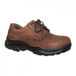 Hammer King #13012 Men's Genuine Leather Lace-Up Safety Shoe (Brown)