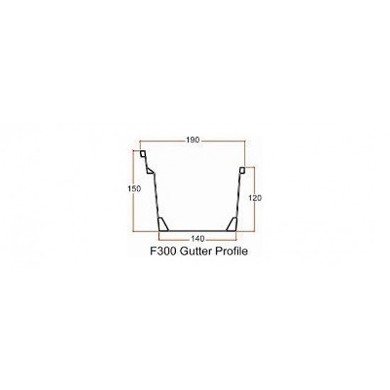 Arensi-Marley F300 Gutter 5.8M Arensi-Marley F300 Gutter 5.8M