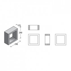 PBM VB303.125 Ventilation Block 290MM (L) x 290MM (H) x 125MM (DIA)