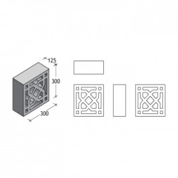 PBM VB601.125 Ventilation Block 300MM (L) x 300MM (H) x 125MM (DIA)