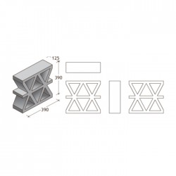 PBM VB606.125 Ventilation Block 390MM (L) x 390MM (H) x 125MM (DIA)