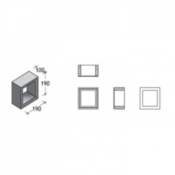 PBM VB1915.100 Ventilation Block 190mm (L) x 190mm (H) x 100mm (DIA)