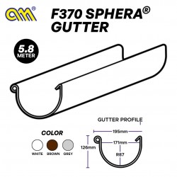 Arensi-Marley F370 Sphera Gutter 5.8M 