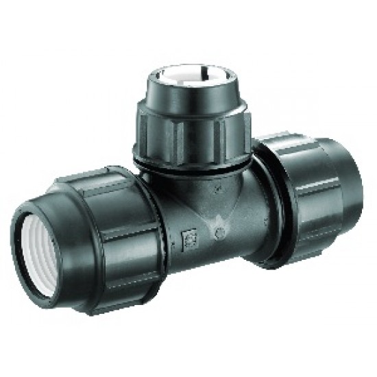 HDPE Poly Fittings Reducing Tee 32mm x 25mm