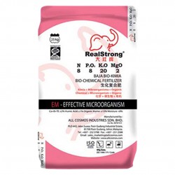 Real Strong Max K Bio-Chemical Fertilizer (NPKM 8:8:20:2) 25KG 