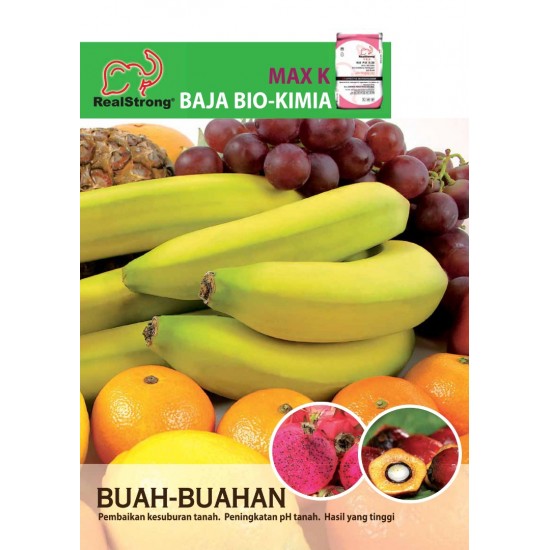 Real Strong Max K Bio-Chemical Fertilizer (NPKM 8:8:20:2) 25KG 