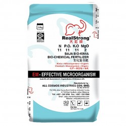 Real Strong Max Growth Bio-Chemical Fertilizer (NPKM 11:11:11:2) 25KG 