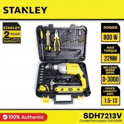 Stanley STDH7213V-XD Percussion Drill 13MM C/W Accessories 800W