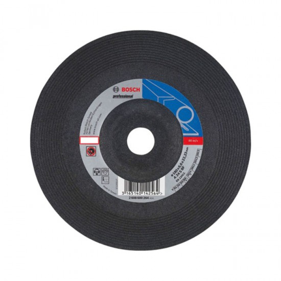 Bosch #2608600264 A 24 S BF Grinding Disc 7" 180MM (D) x 6MM (T) x 22.2MM (AS) x 1 PC 