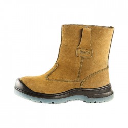 D&D 9858 Tanned Grain Leather Slip-On Safety Shoes