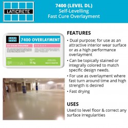 Laticrete 7400 (Level DL) Self Levelling Fast Cure Overlayment 25KG (Grey)