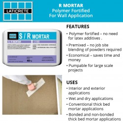 Laticrete R Mortar Polymer Fortified Thick Bed Mortar For Wall Render 40KG 