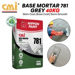 CMI 781 Base Mortar High Quality Polymer Modified Water Resistant Cement-Based Skim Coat Base Coat 40KG (Grey)