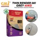 CMI 081 Thin Render High Quality Polymer Modified Cement-Sand Plaster/Render 40KG (Grey)